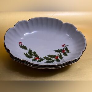 Festive Holly Berry Plates